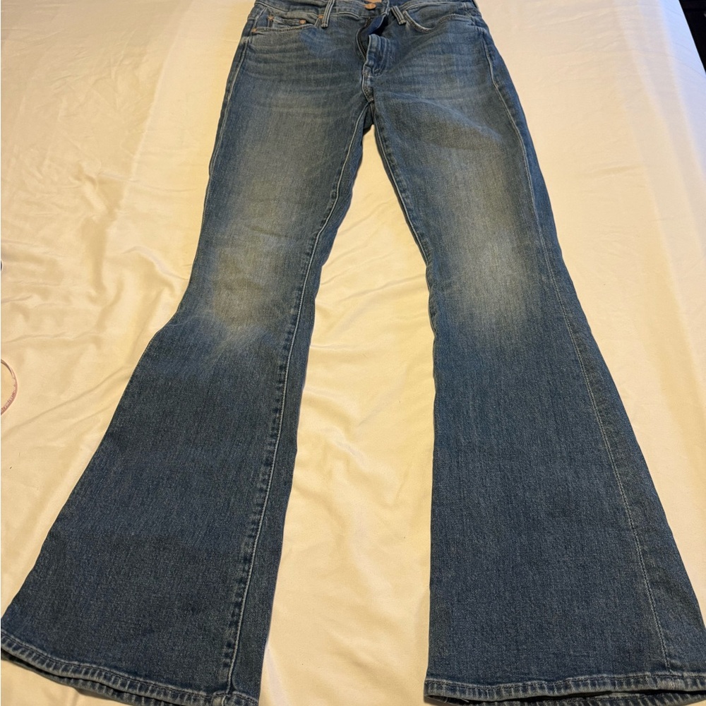 MOTHER Weekender Flare Jeans in Classic Blue